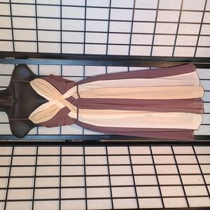 Bisou Bisou Brown, Tan & Cream Dress sz 6
